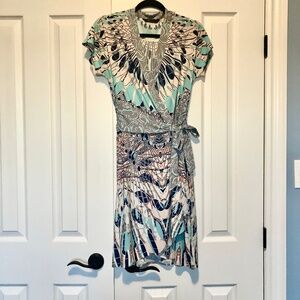 BCBGMAXAZRIA Midi Wrap Dress